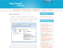 Tablet Screenshot of itendermanager.itelix.pl